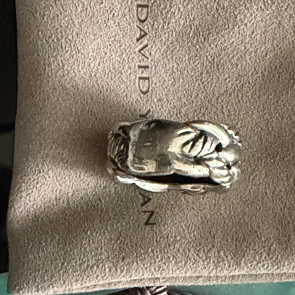 Authentic David Yurman Woven Silver Dome Ring - Picture 9 of 9
